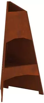 vidaXL Feuerstelle braun 50x50x95cm Wetterfeststahl (858941)