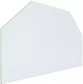 vidaXL Feuerstelle Glasplatte, transparent, 80x50cm, geh&auml;rtet, gefast