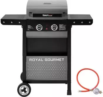 Royal Gourmet GL2001 Gasgrill 2-Brenner 5kW mit klappbaren Seitenablagen (GL2001-G)