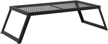 vidaXL Faltbarer Campinggrill, Legierter Stahl, schwarz, 58x31cm (42030066)