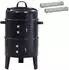 vidaXL Outdoor-Grill Stahl schwarz Ø40x80cm