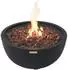 GardenForma Jefferson Gasfeuerstelle Faserbeton-Optik schwarz, Ø 68x35cm (OFG119BK)