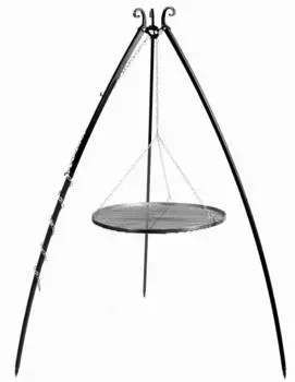Natur24 Schwenkgrill 200cm, Grillrost Rohstahl 70cm, klappbar (22008)