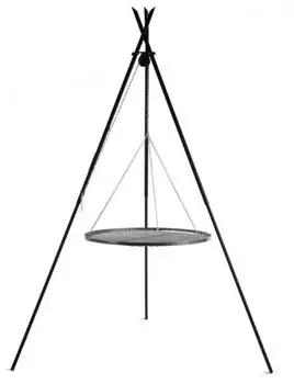 Natur24 Tipi Schwenkgrill Ø60cm, 210cm, Naturstahl (111439)