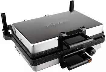 Almina Multigrill Kontaktgrill 2000W mit Granitpfanne, Toaster & Kasserolle (AL-8686)