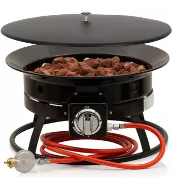 BBQ-Toro Gas-Feuerstelle mit Lavasteinen, &Oslash; 48cm, 12kW (FSK4)
