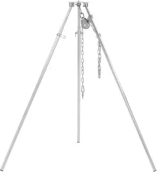 BBQ-Toro Dreibein-Schwenkgrill h&ouml;henverstellbar 119-184cm, Edelstahl, mit Tragetasche