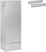 vidaXL R&auml;ucher Ofen 3 stk. 44,5 x 29 x 110 cm Verzinkter Stahl Silber