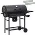 vidaXL Fassgrill mit Rädern und Regalen, 3 Stk., 115x85x95cm, Metall (3443020)