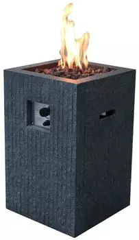 GardenForma Mayon Gasfeuerstelle Faserbeton dunkle Natursteinoptik (300012002)