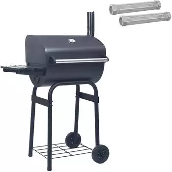vidaXL Holzkohlegrill 75x48x120cm silber