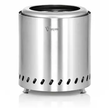 BBQ-Toro Smokeless Fire Pit raucharme Feuerstelle, Edelstahl, &Oslash; 22x25cm (FIPI01)
