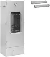 vidaXL R&auml;ucher Ofen 3 stk. 44,5 x 29 x 110 cm Verzinkter Stahl Silber