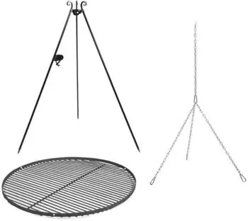 Trizeratop Schwenkgrill Dreibein mit Kurbel, Stahl, &Oslash;50cm