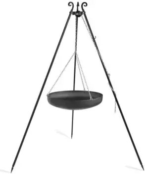 Natur24 Wok am Dreibein Schwenkgrill, Rohstahl, 60cm Ø, 180cm Höhe (111010)