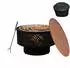 Relaxdays Feuerschale mit Grillrost und Deckel, Metall, 66x43x66cm