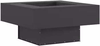 vidaXL Feuerstelle 80x80x40cm schwarz, Wetterfeststahl (858956)