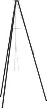 vidaXL Lagerfeuer-Stativ schwarz, Stahl, 92x92x191,5cm (42010330)