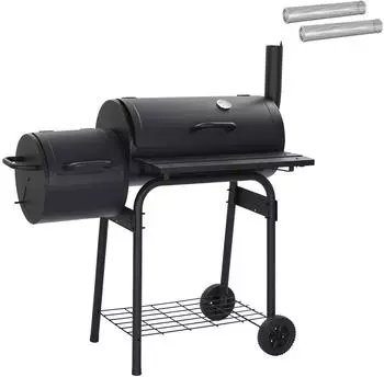 vidaXL Outdoor Grill 103x60x113cm Stahl schwarz (3443026)