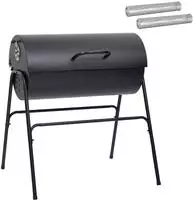 vidaXL Fassgrill mit 2 Kochrosten 3 stk. 80 x 73 x 90 cm Metall