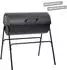 vidaXL Fassgrill mit 2 Kochrosten, 3-tlg., 80x73x90cm, Metall, schwarz (3443019)