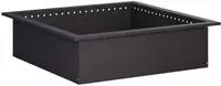 vidaXL Feuerstellenring Schwarz 90 x 90 x 25 cm Stahl
