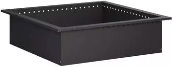 vidaXL Feuerstellenring schwarz 90x90x25cm Stahl (8012630)