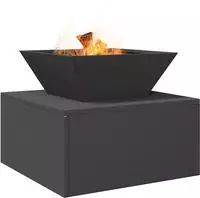 vidaXL Feuerstelle Schwarz 50 x 50 x 40 cm Stahl