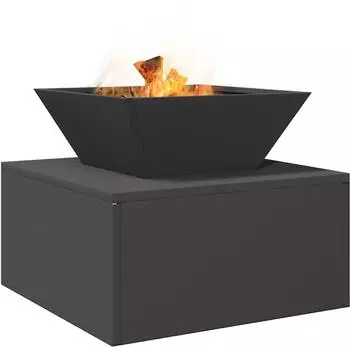 vidaXL Feuerstelle Stahl schwarz 50x50x40cm (874583)