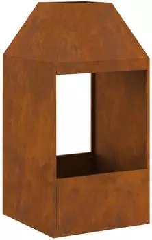 vidaXL Feuerstelle Rostoptik, Wetterfeststahl, 50x50x100cm