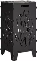 vidaXL Feuerstelle Schwarz 47 x 38 x 75 cm Stahl
