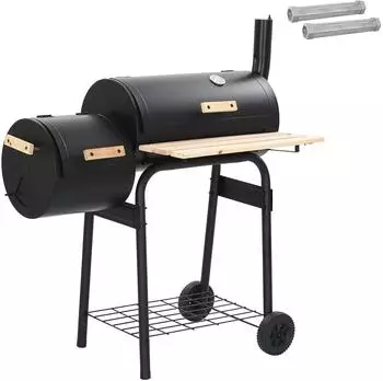 vidaXL Outdoor-Grill Stahl schwarz (3443036)