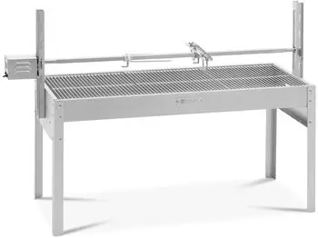Royal Catering Spie&szlig;grill h&ouml;henverstellbar, Edelstahl, 40kg, 127cm (RCSG-70P)
