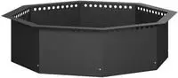 vidaXL Feuerstellenring Schwarz 80 x 80 x 25 cm Stahl