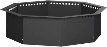 vidaXL Feuerstellenring schwarz 80x80x25cm Stahl