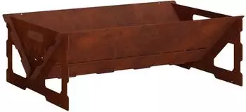 vidaXL Feuerstelle Rostoptik 60x40x20cm Wetterfeststahl