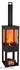 BBQ Collection Terrassenofen mit Schornstein und Funkenschutz, Karbonstahl, 194x44x47cm