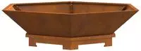 vidaXL Feuerstelle Rostoptik 100 x 100 x 28 cm