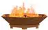 vidaXL Feuerstelle 100x100x28cm braun, Wetterfeststahl (858999)