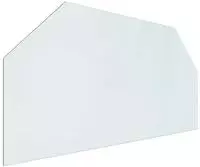 vidaXL Feuerstelle Glasplatte Transparent 100 x 50 cm Glas