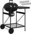 vidaXL Holzkohlegrill mit Räuchertuben, Stahl, schwarz, 91x71x107cm (3443024)