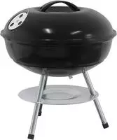 vidaXL Holzkohlegrill 36,5 x 36,5 x 40 cm Schwarz