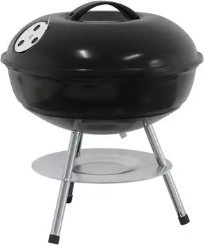 vidaXL Holzkohlegrill schwarz 36,5x36,5x40cm (42030065)
