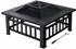 Costway Feuerschale 3-in-1, quadratisch, 81x81cm, mit Grill & Abdeckung (JV10256)