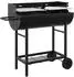 vidaXL Holzkohlegrill, verstellbar, schwarz, 96,5x42,5x88,5cm