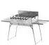 BBQ-Toro Klappgrill mit Spießdreher, 7 Spieße, Edelstahl, elektrisch (SPS10)