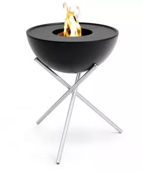 H&ouml;fats Bowl 70 Plancha-Grillset hoch, Edelstahl/Stahl, schwarz (&Oslash;70cm, H85cm)