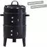 vidaXL Outdoor-Grill Ø40x80cm, Stahl, schwarz
