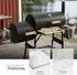 TecTake Holzkohlegrill Smoker 2-in-1 mit Thermometer, 2 Kammern, schwarz (406666)