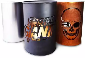 Grillrost.com Das Original Personalisierte Feuertonne aus massivem Stahl (G-1159)
